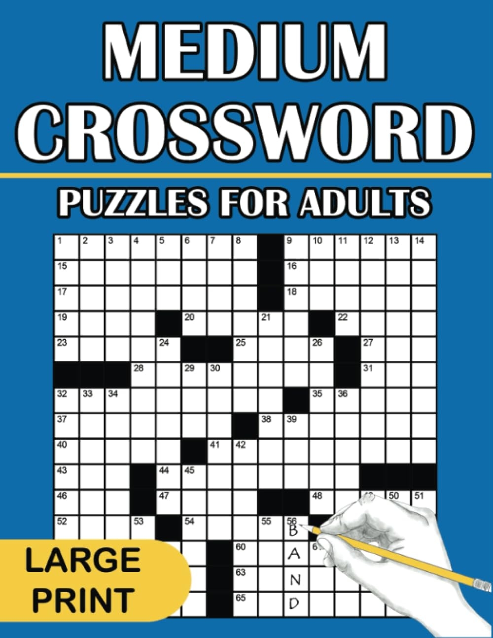 Medium Crossword Puzzles For Adults Large Print Grady D L 