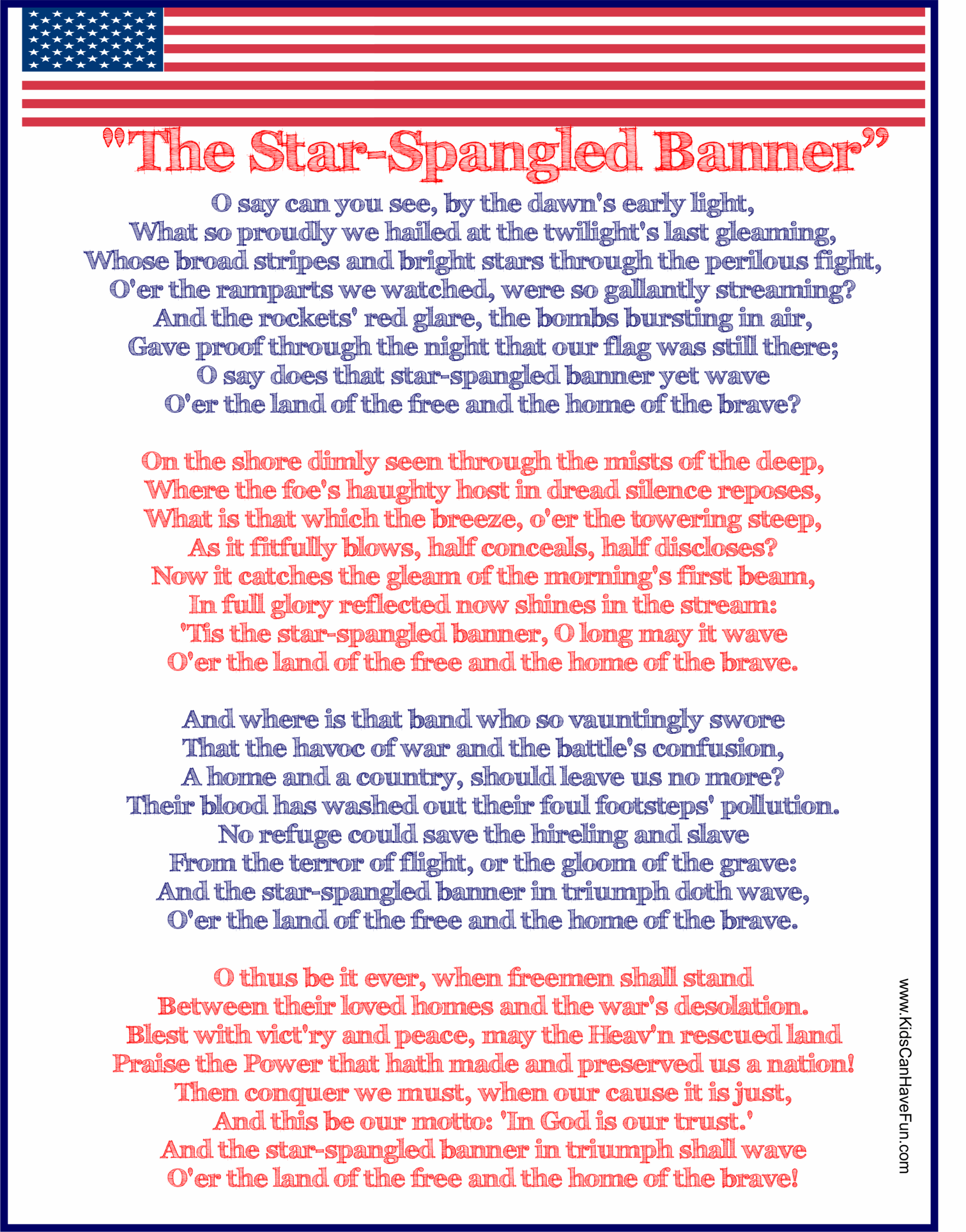 Nationalhymne Lied Songtext Klassenzimmer Poster Amerikanisches Lied Busy Buch Home Schule Klassenzimmer Visuals US Geschichte Stern Worksheets Library