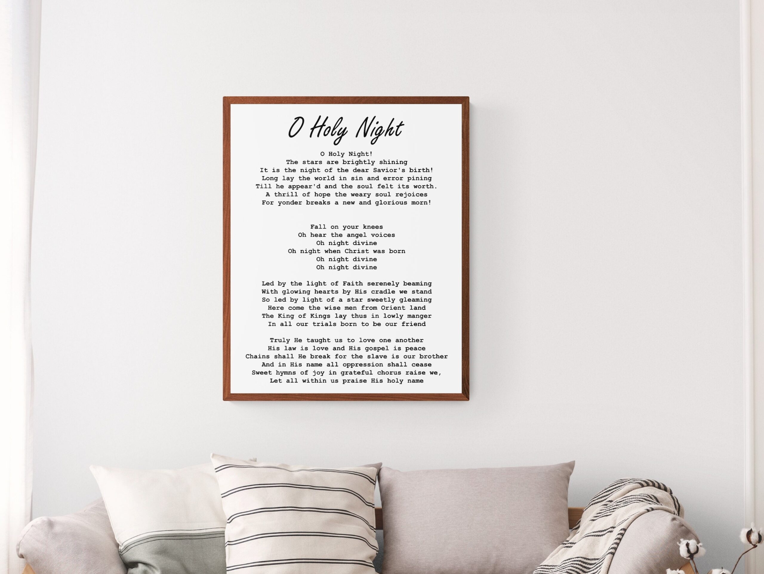 O Holy Night Sign Framed O Holy Night Sign O Holy Night Lyrics 