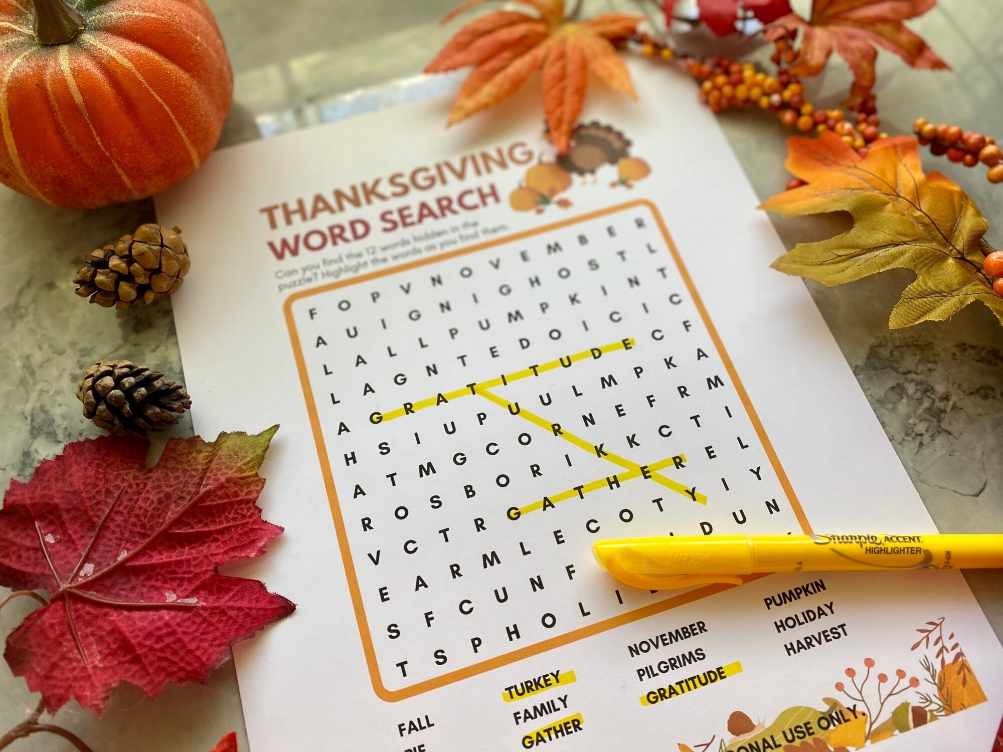 Printable Thanksgiving Word Search Sew Woodsy