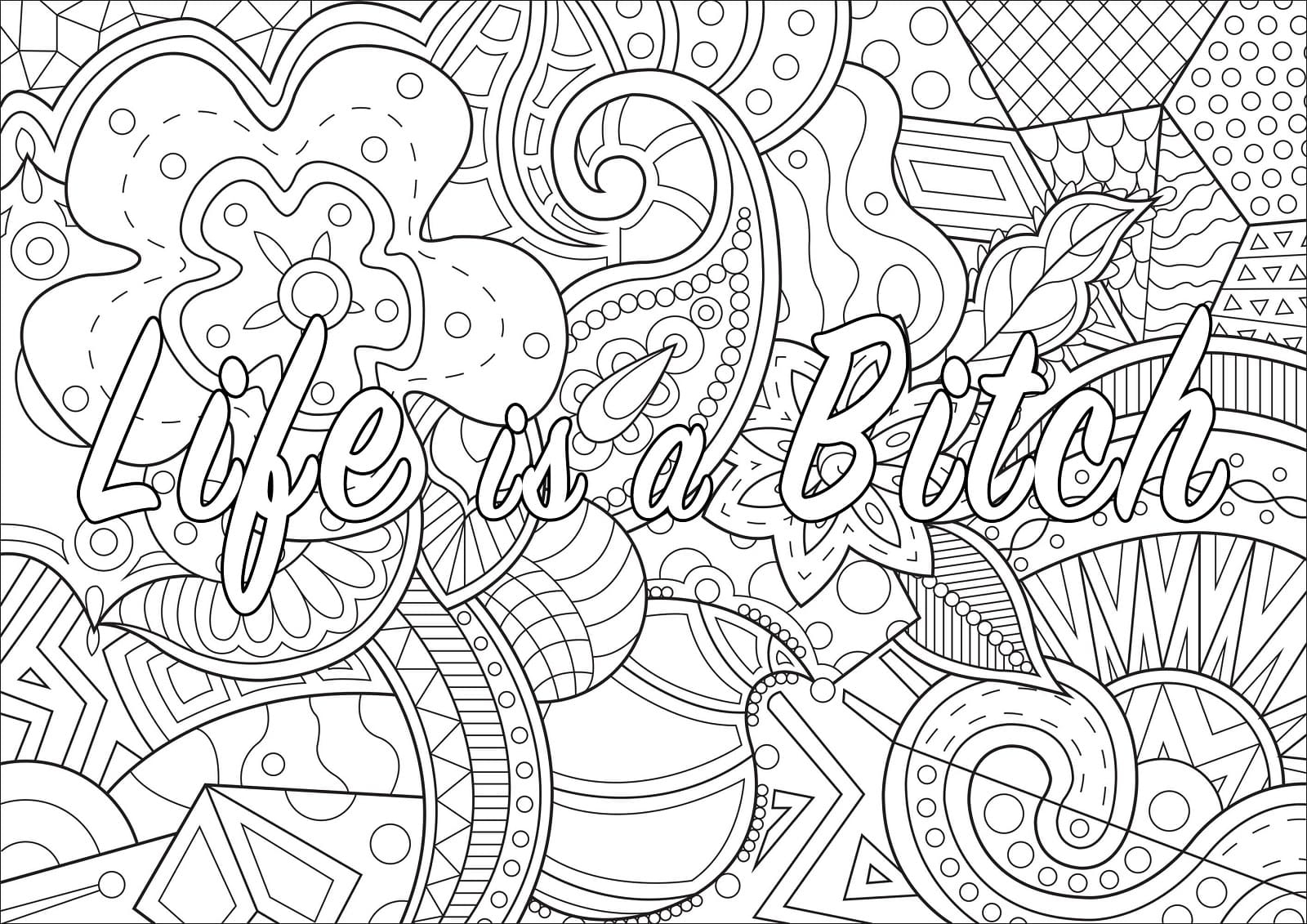 Swear Word Coloring Pages ColoringLib