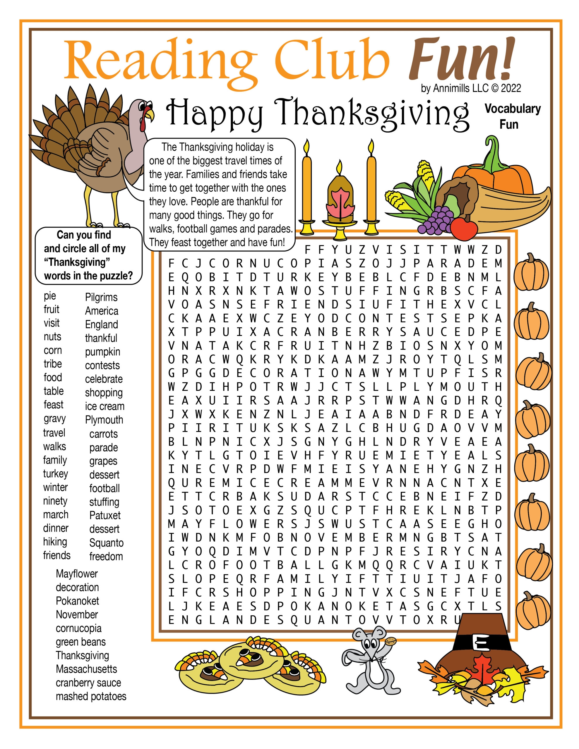 Thanksgiving Then U0026 Now Printable Vocabulary Word Search Puzzle Made By Teachers
