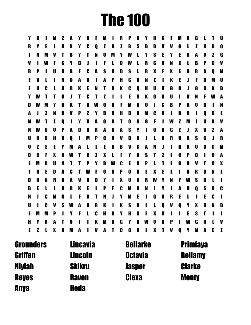 The 100 Word Search WordMint The 100 Word Search WordMint