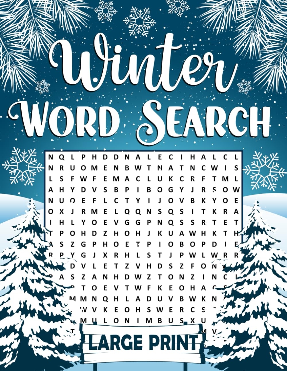 Winter Word Search Large Print Winter Activity Book For Adults 