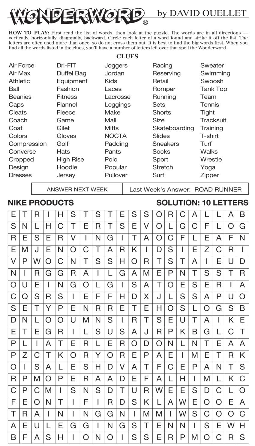Wonderword Puzzles